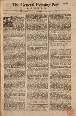 The general evening post Donnerstag 12. August 1756