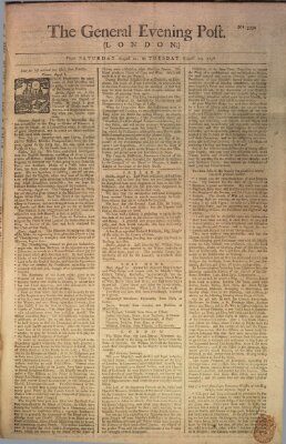 The general evening post Sonntag 22. August 1756