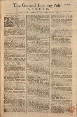 The general evening post Donnerstag 26. August 1756