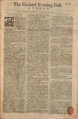 The general evening post Samstag 28. August 1756