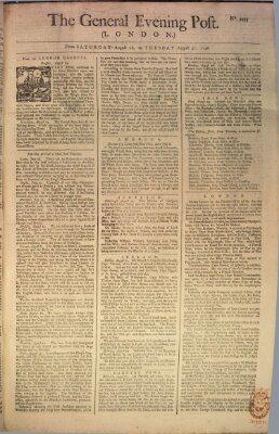 The general evening post Samstag 28. August 1756