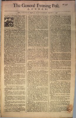 The general evening post Donnerstag 2. September 1756