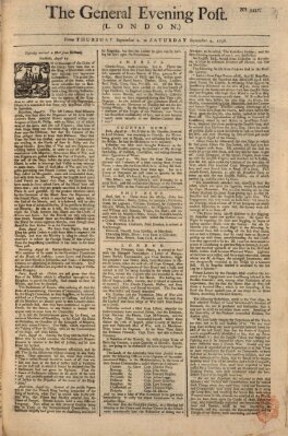 The general evening post Donnerstag 2. September 1756