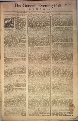 The general evening post Samstag 11. September 1756