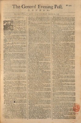 The general evening post Samstag 18. September 1756