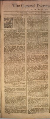 The general evening post Samstag 2. Oktober 1756