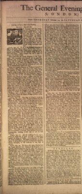 The general evening post Samstag 16. Oktober 1756