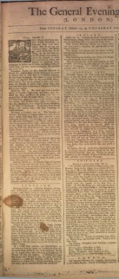 The general evening post Donnerstag 21. Oktober 1756