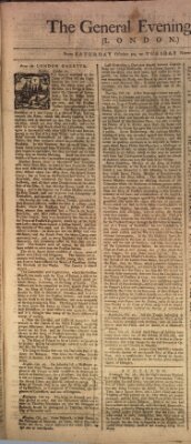 The general evening post Samstag 30. Oktober 1756