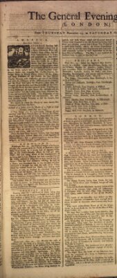 The general evening post Samstag 27. November 1756