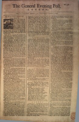 The general evening post Sonntag 5. Dezember 1756