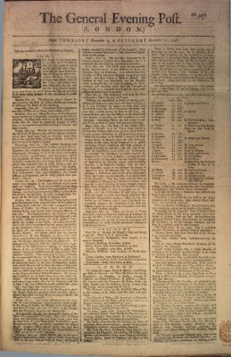 The general evening post Samstag 11. Dezember 1756