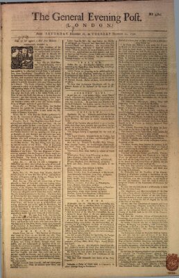 The general evening post Samstag 18. Dezember 1756