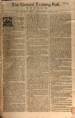 The general evening post Donnerstag 13. Januar 1757