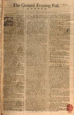 The general evening post Samstag 15. Januar 1757