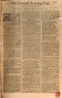 The general evening post Dienstag 18. Januar 1757