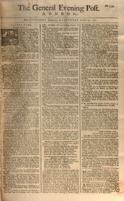 The general evening post Samstag 29. Januar 1757