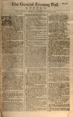 The general evening post Dienstag 1. Februar 1757