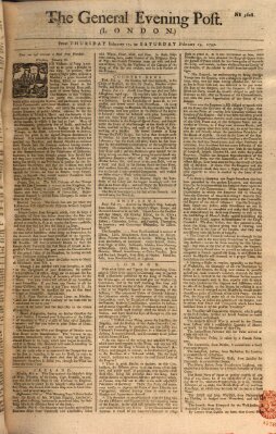 The general evening post Donnerstag 17. Februar 1757