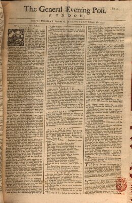 The general evening post Freitag 25. Februar 1757