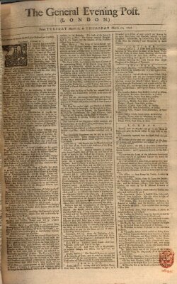 The general evening post Wednesday 9. March 1757