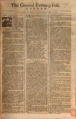 The general evening post Dienstag 15. März 1757