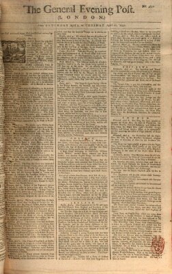 The general evening post Sonntag 10. April 1757