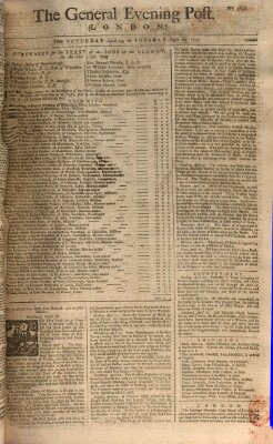 The general evening post Samstag 23. April 1757