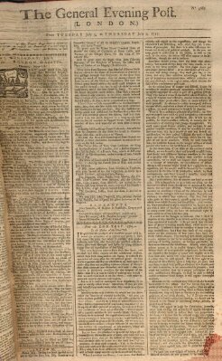 The general evening post Dienstag 5. Juli 1757