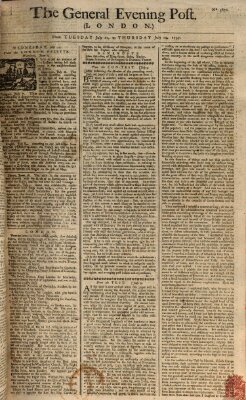 The general evening post Donnerstag 14. Juli 1757