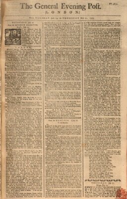 The general evening post Donnerstag 21. Juli 1757