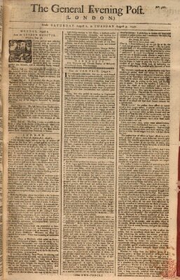 The general evening post Dienstag 9. August 1757