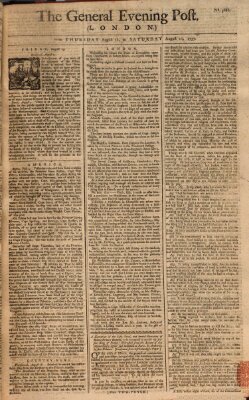 The general evening post Samstag 20. August 1757