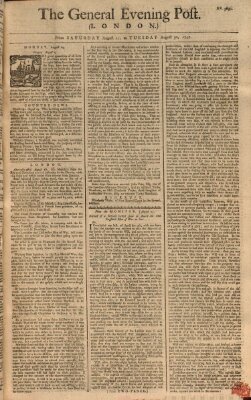 The general evening post Sonntag 28. August 1757