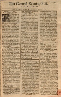 The general evening post Donnerstag 1. September 1757