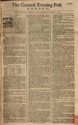 The general evening post Donnerstag 8. September 1757