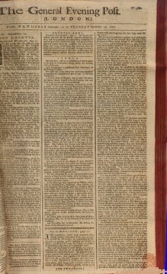 The general evening post Samstag 10. September 1757