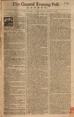 The general evening post Dienstag 20. September 1757