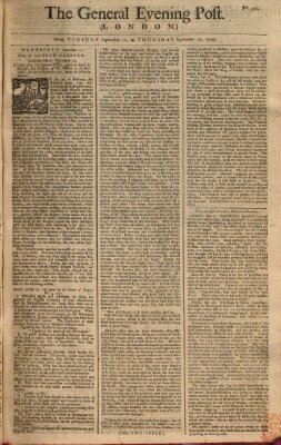 The general evening post Dienstag 20. September 1757