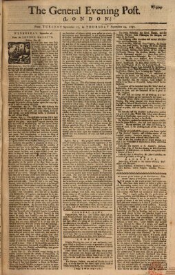 The general evening post Mittwoch 28. September 1757