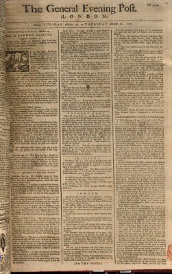 The general evening post Dienstag 18. Oktober 1757