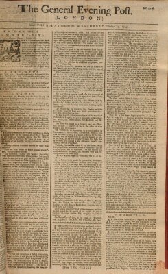 The general evening post Donnerstag 27. Oktober 1757