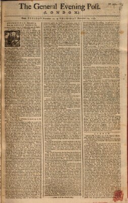 The general evening post Mittwoch 23. November 1757