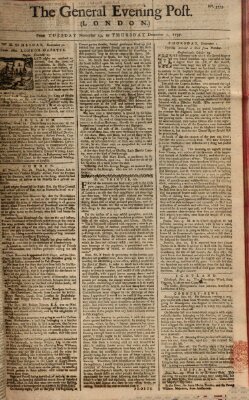 The general evening post Mittwoch 30. November 1757