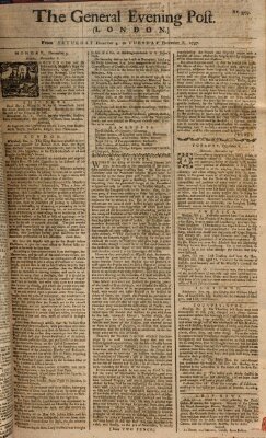 The general evening post Samstag 3. Dezember 1757