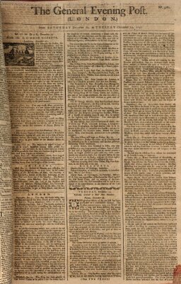 The general evening post Dienstag 13. Dezember 1757