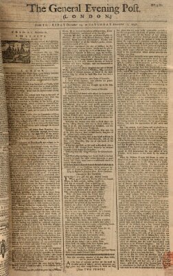 The general evening post Freitag 16. Dezember 1757