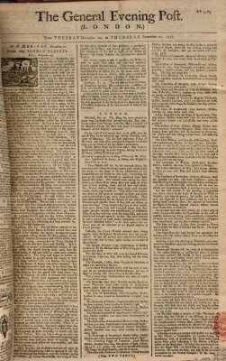 The general evening post Dienstag 20. Dezember 1757