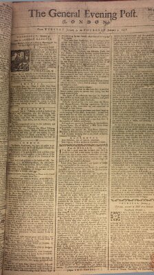 The general evening post Mittwoch 4. Januar 1758