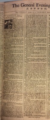 The general evening post Donnerstag 12. Januar 1758